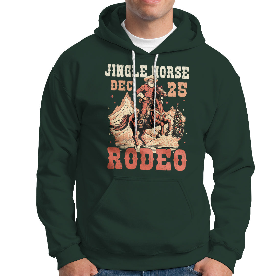 Vintage Jingle Horse Rodeo Funny Howdy Western Christmas Hoodie - Wonder Print Shop