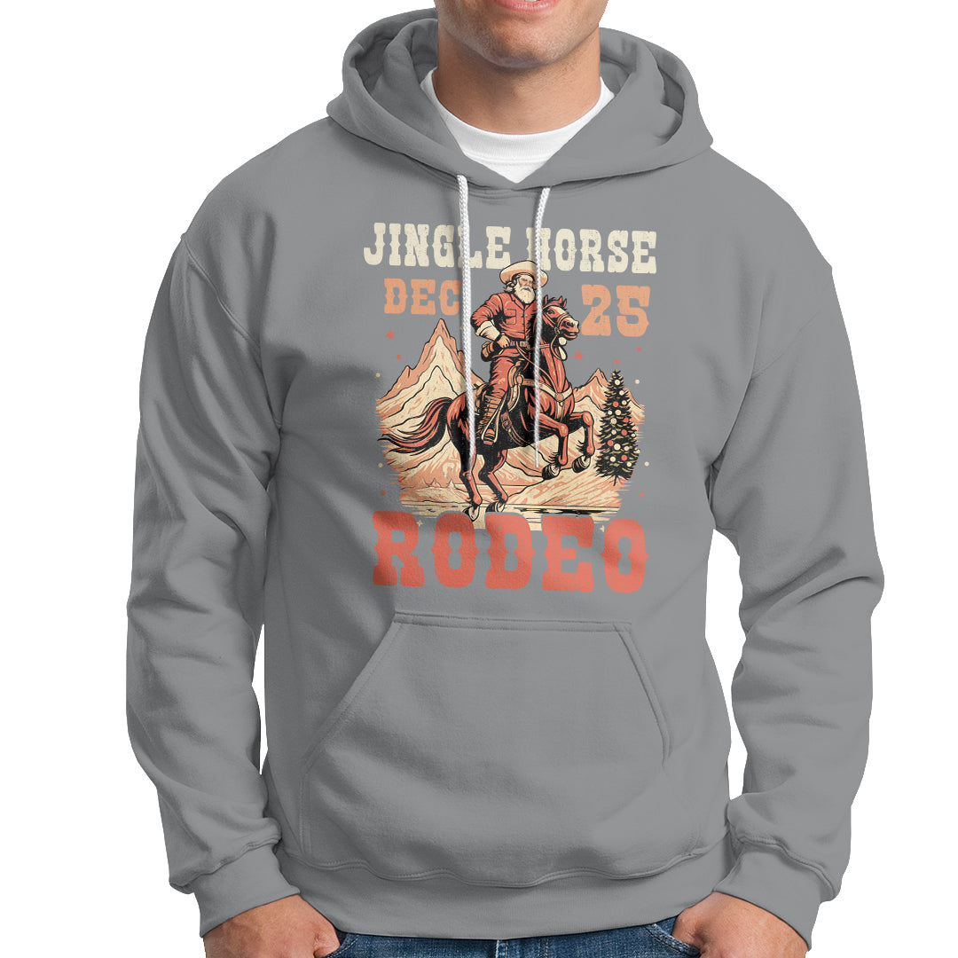 Vintage Jingle Horse Rodeo Funny Howdy Western Christmas Hoodie - Wonder Print Shop