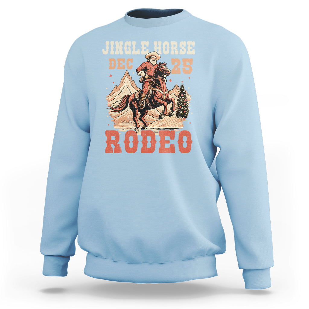 Vintage Jingle Horse Rodeo Funny Howdy Western Christmas Sweatshirt - Wonder Print Shop