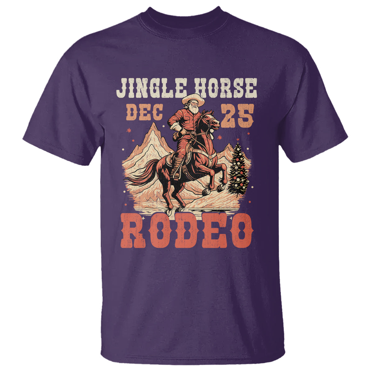 Vintage Jingle Horse Rodeo Funny Howdy Western Christmas T Shirt - Wonder Print Shop