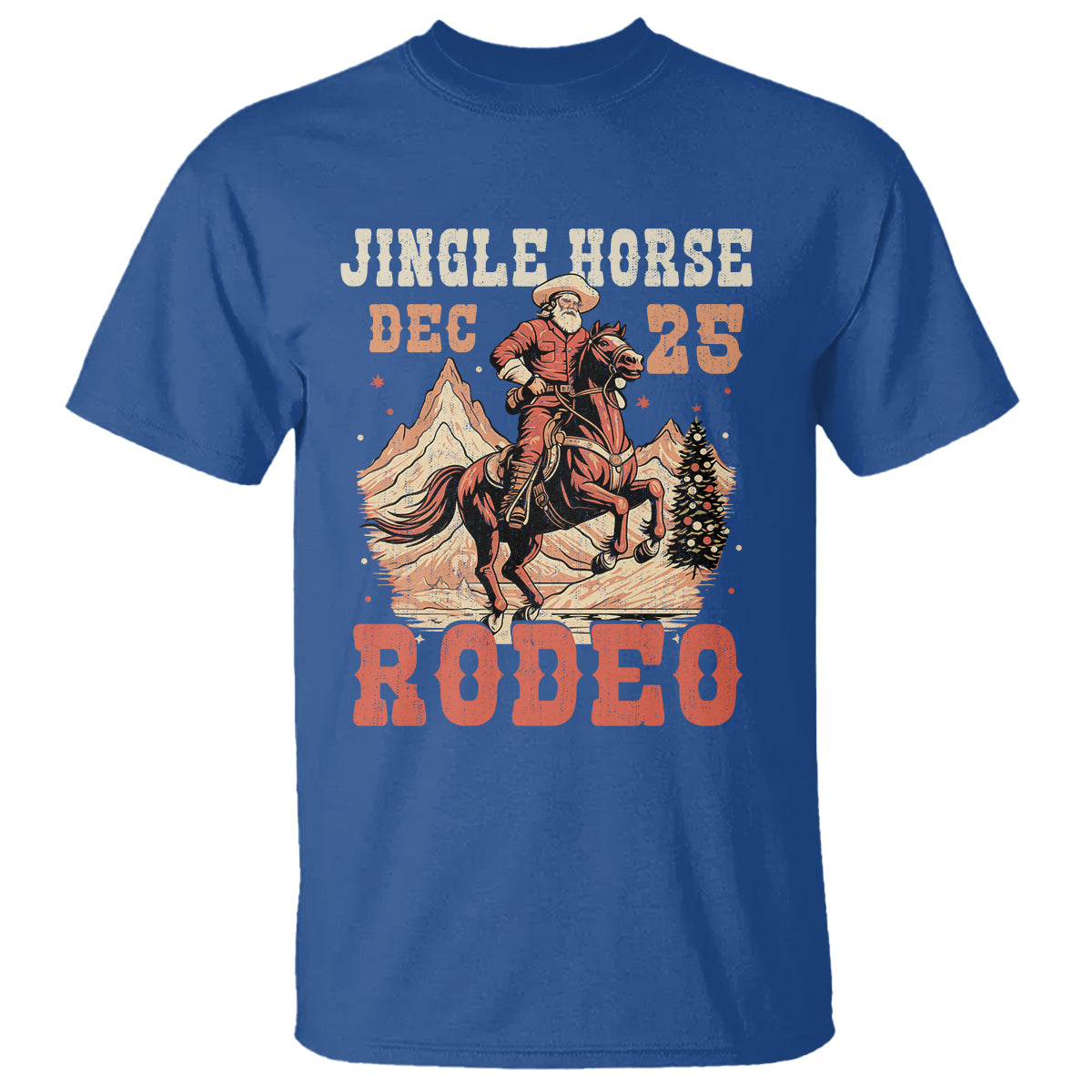 Vintage Jingle Horse Rodeo Funny Howdy Western Christmas T Shirt - Wonder Print Shop