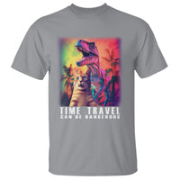 Selfie Cat Time Travel Can Be Dangerous Dinosaur Funny T Shirt - Wonder Print Shop