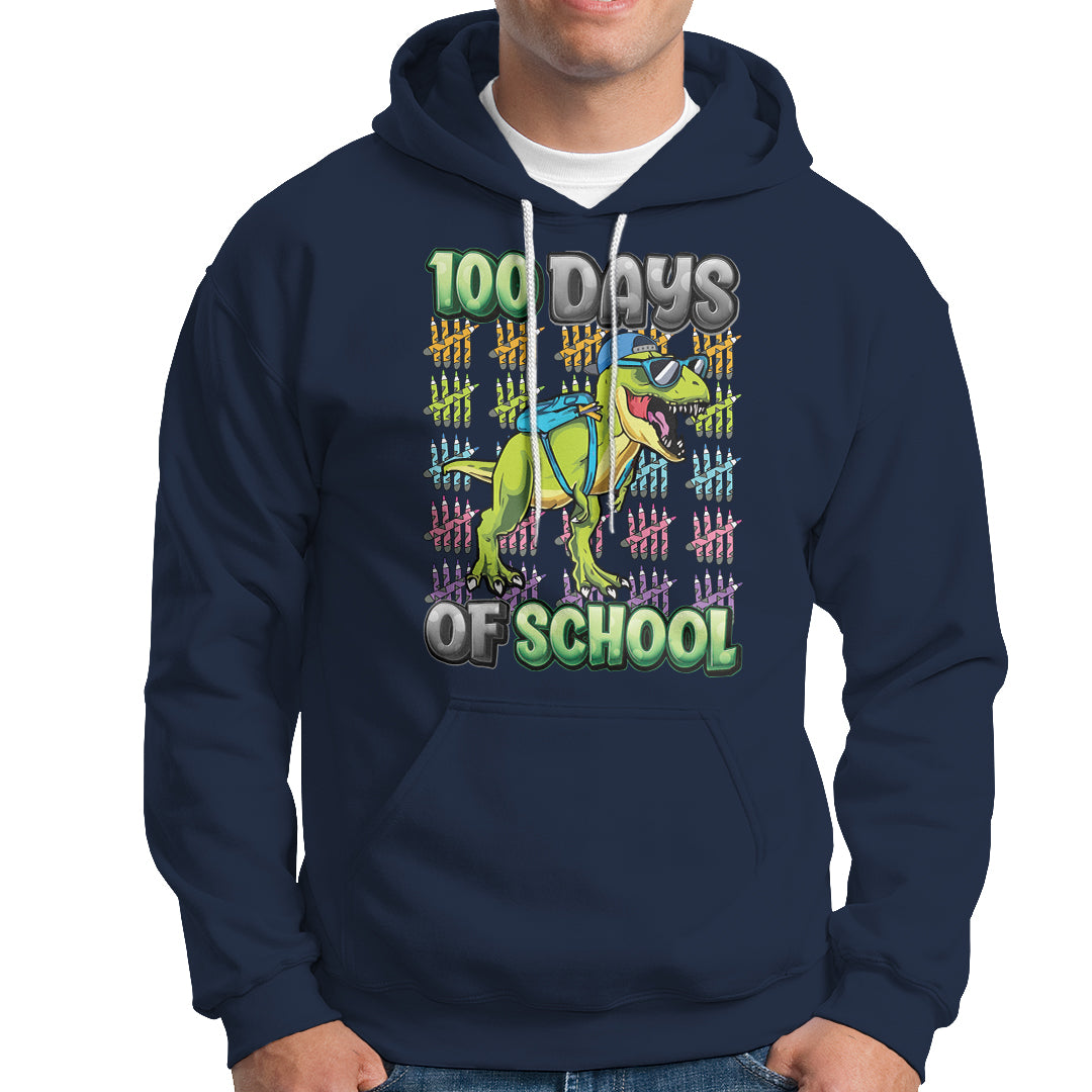 100th Day Of School Smarter Cool Dinosaur Boy Hoodie - Wonder Print Shop