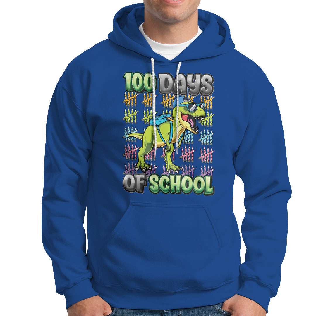 100th Day Of School Smarter Cool Dinosaur Boy Hoodie - Wonder Print Shop