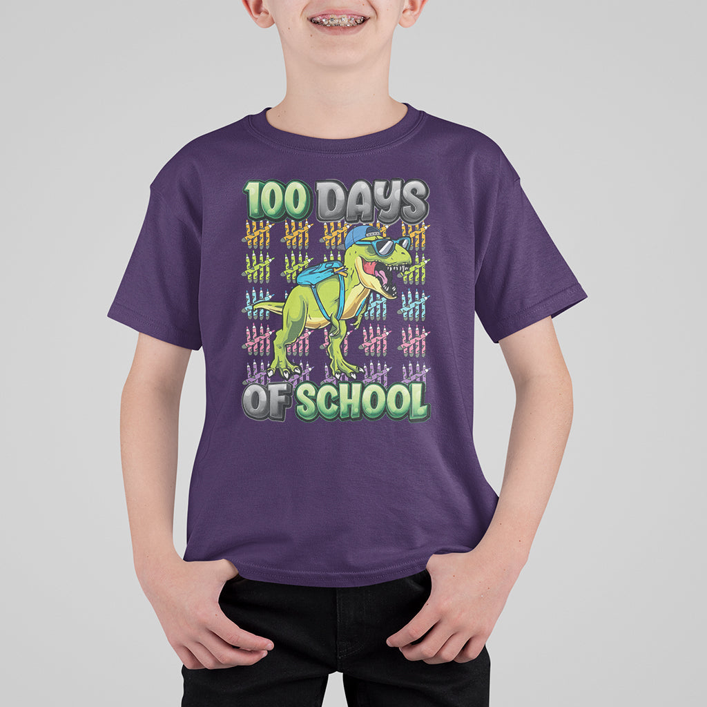 100th Day Of School Smarter Cool Dinosaur Boy T Shirt For Kid - Wonder Print Shop