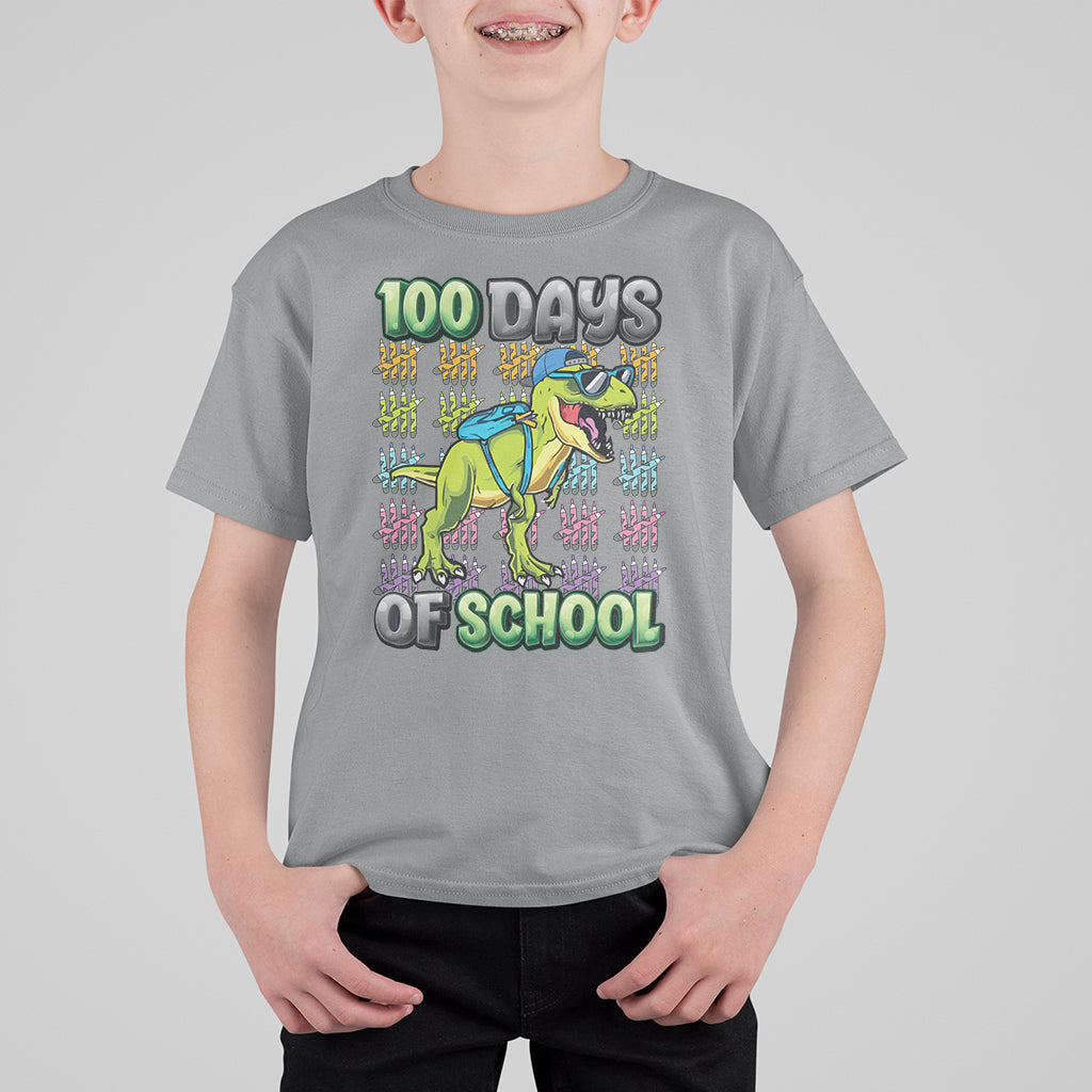 100th Day Of School Smarter Cool Dinosaur Boy T Shirt For Kid - Wonder Print Shop