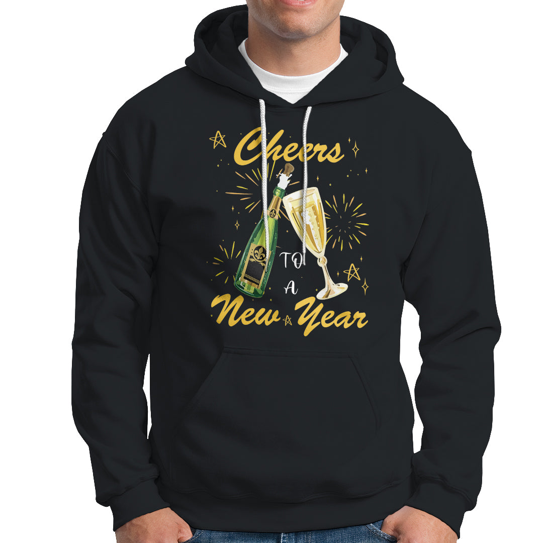 Cheers To A Happy New Year Eve Party Hoodie - Wonder Print Shop