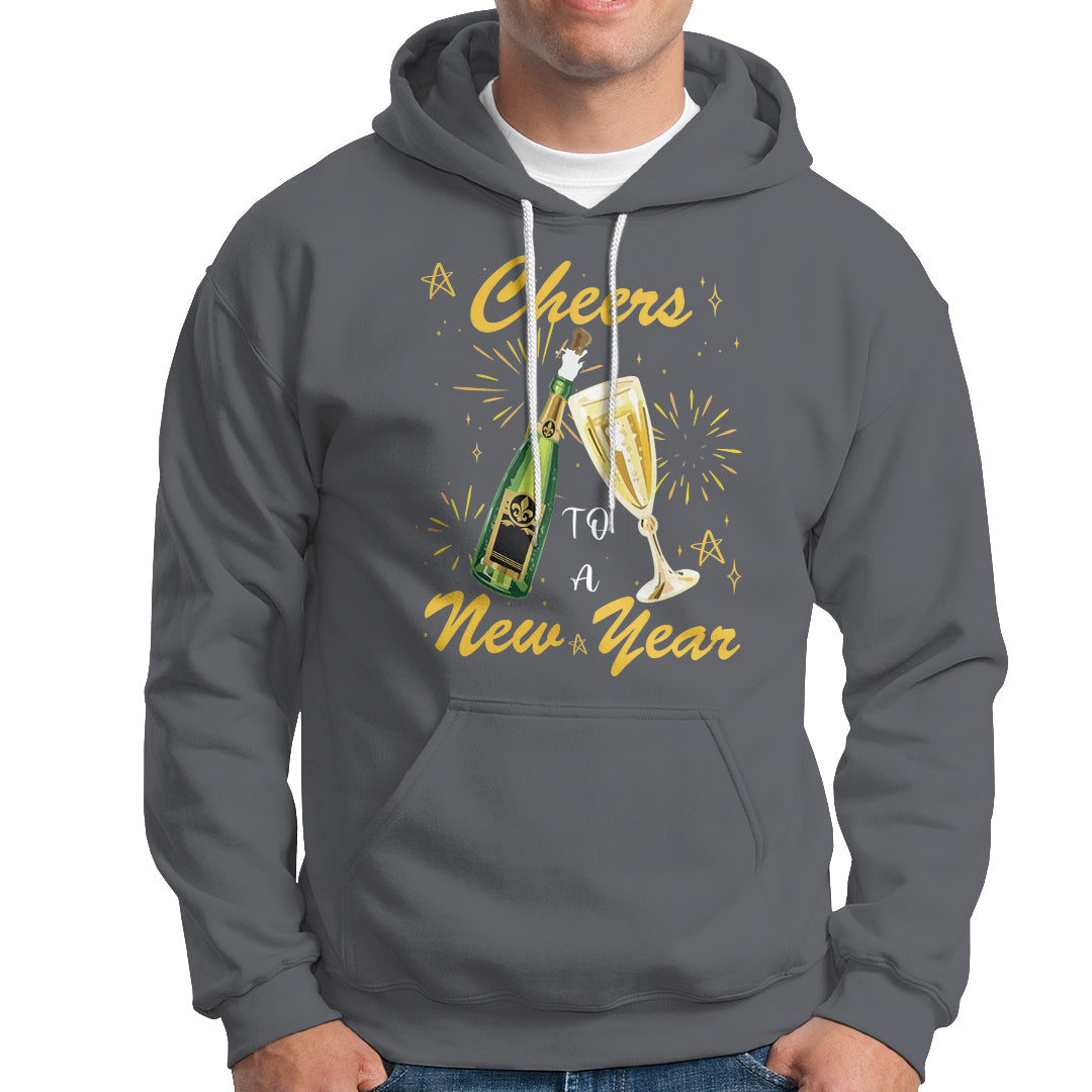 Cheers To A Happy New Year Eve Party Hoodie - Wonder Print Shop