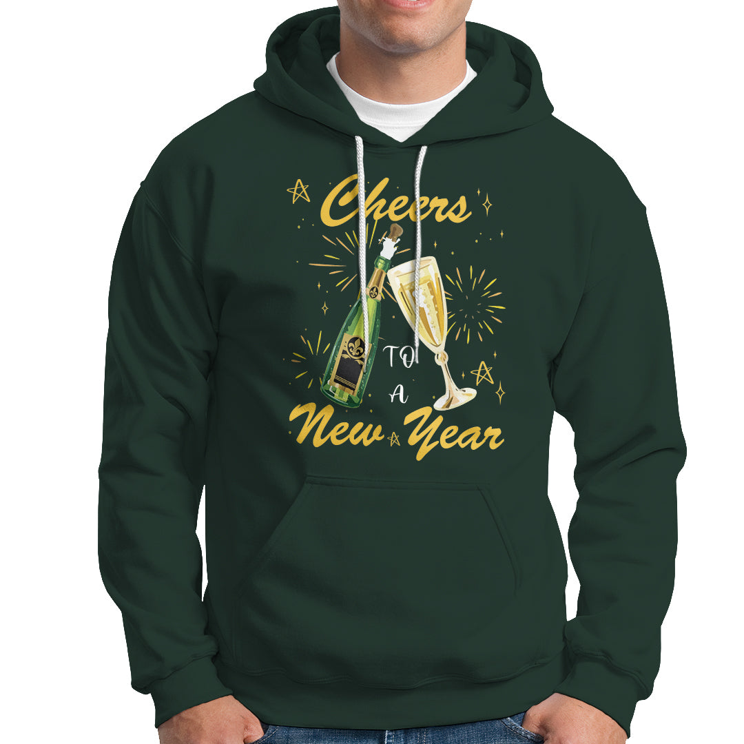 Cheers To A Happy New Year Eve Party Hoodie - Wonder Print Shop