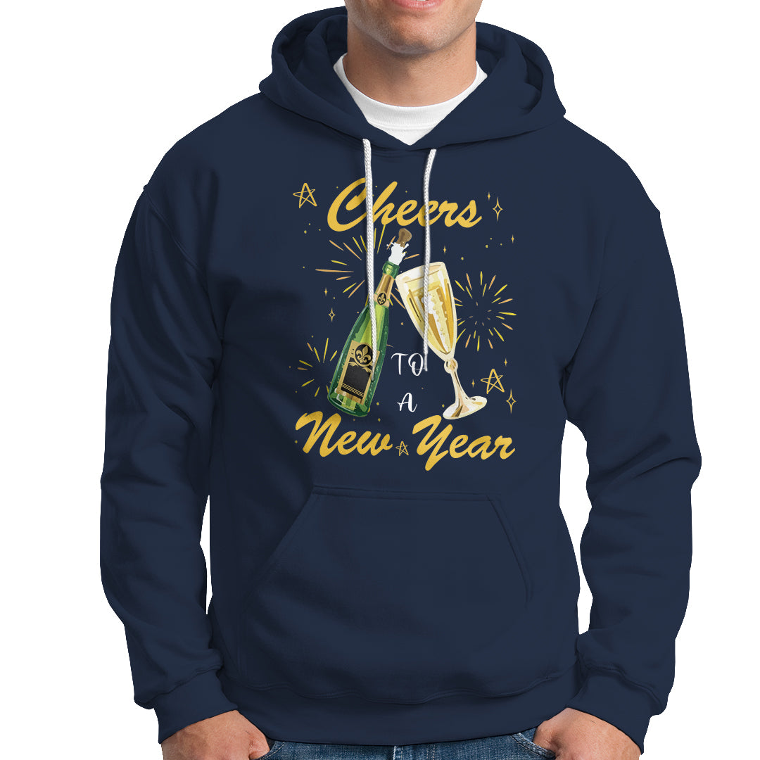 Cheers To A Happy New Year Eve Party Hoodie - Wonder Print Shop