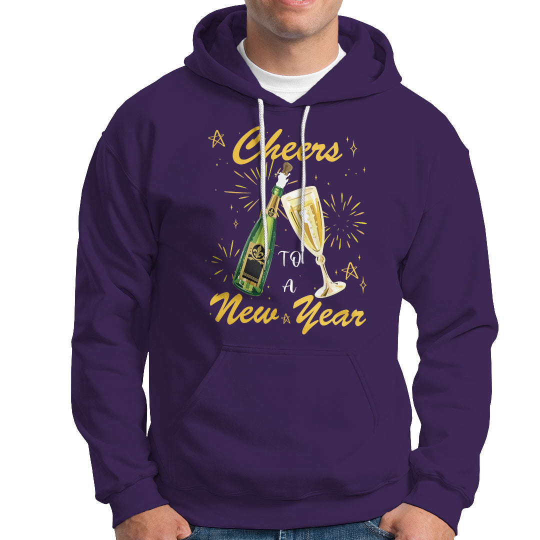 Cheers To A Happy New Year Eve Party Hoodie - Wonder Print Shop