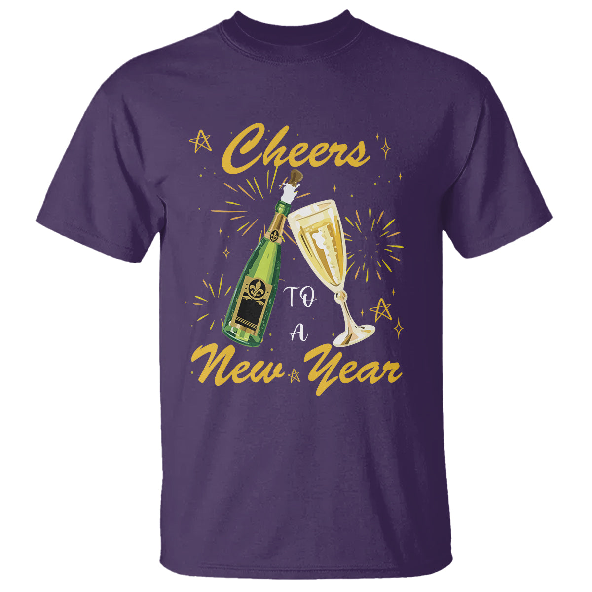 Cheers To A Happy New Year Eve Party T Shirt - Wonder Print Shop