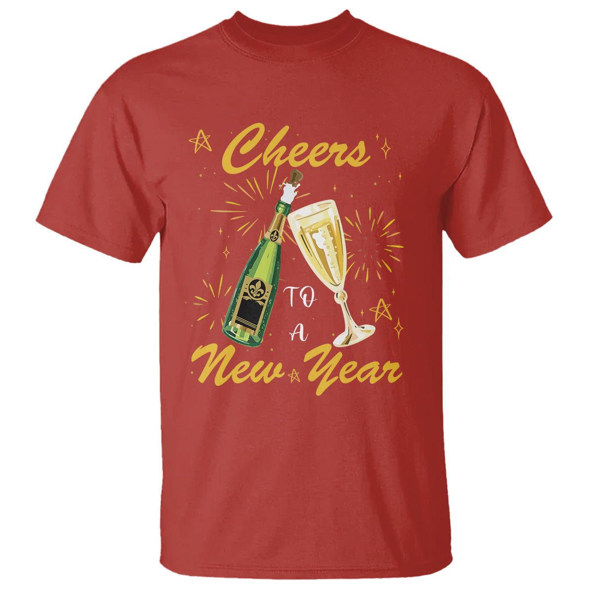 Cheers To A Happy New Year Eve Party T Shirt - Wonder Print Shop