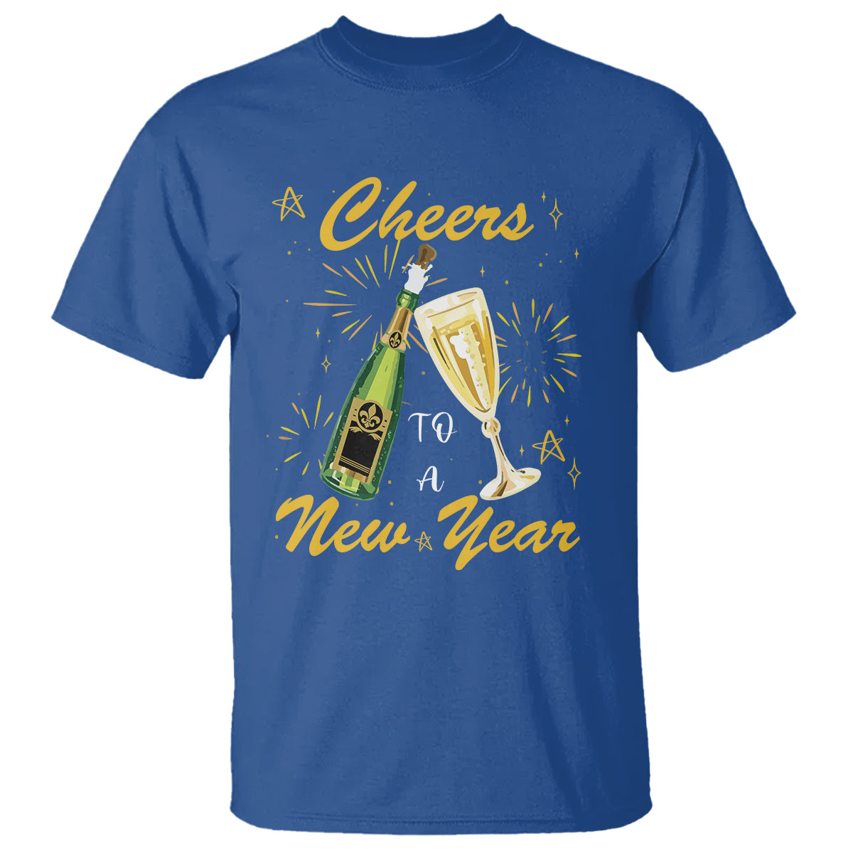Cheers To A Happy New Year Eve Party T Shirt - Wonder Print Shop