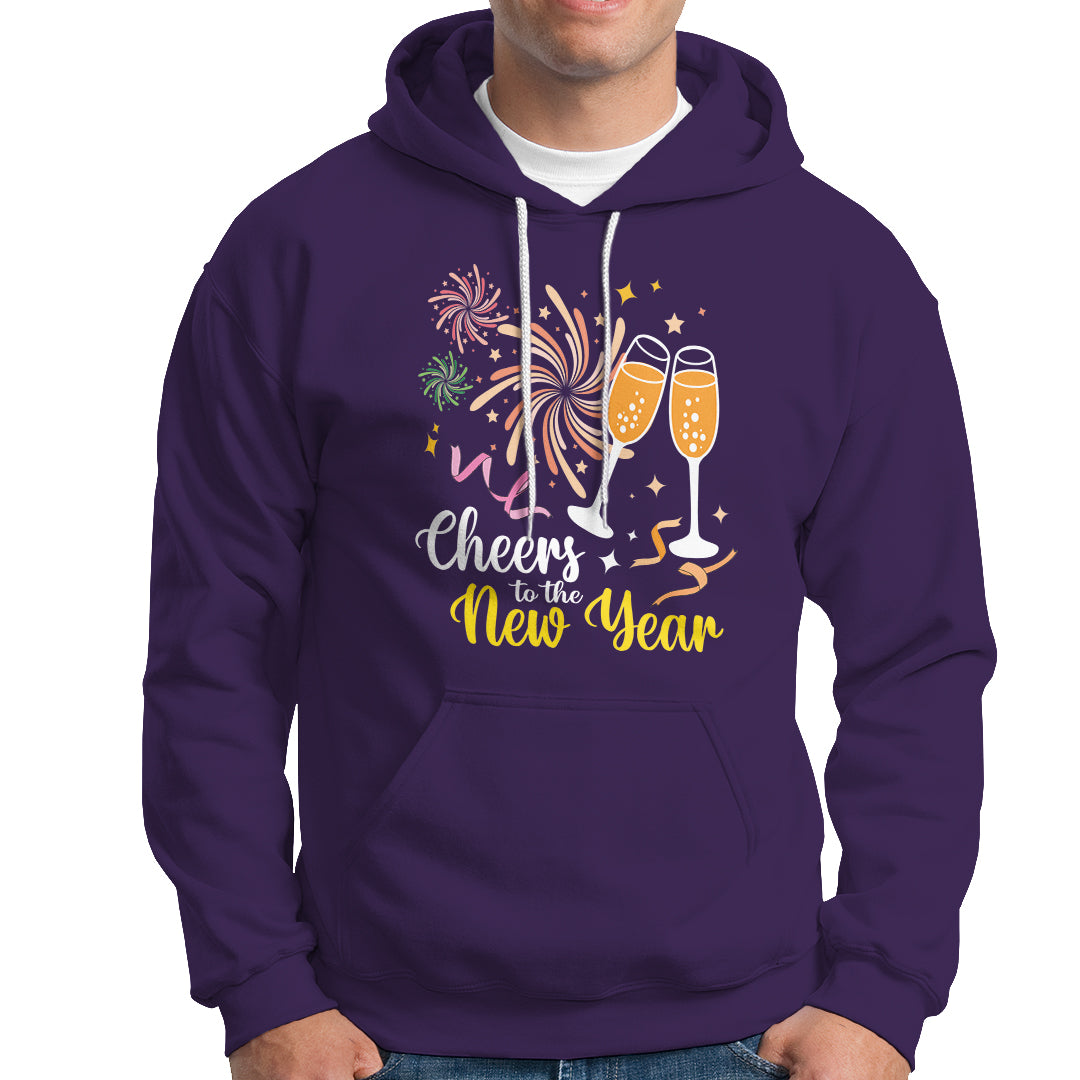 Cheers To A Happy New Year Eve Party Hoodie - Wonder Print Shop