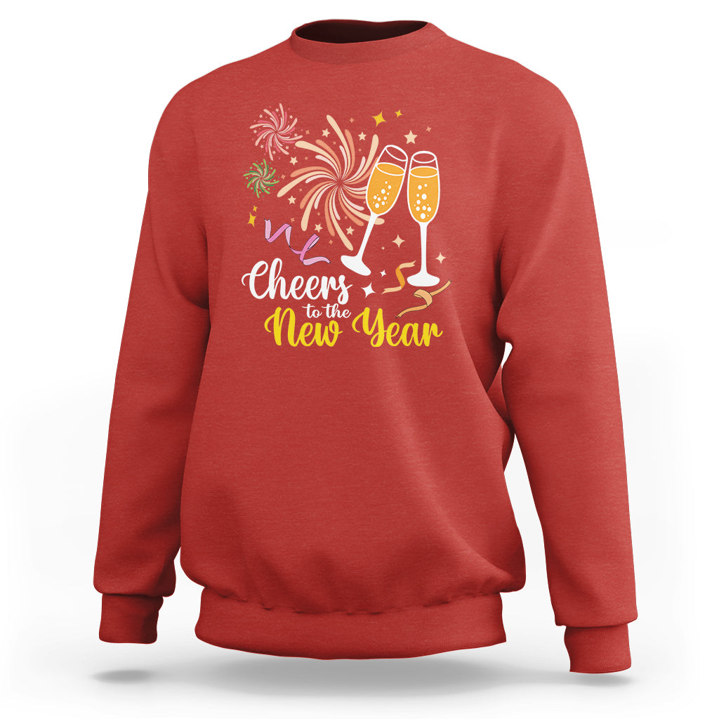 Cheers To A Happy New Year Eve Party Sweatshirt - Wonder Print Shop