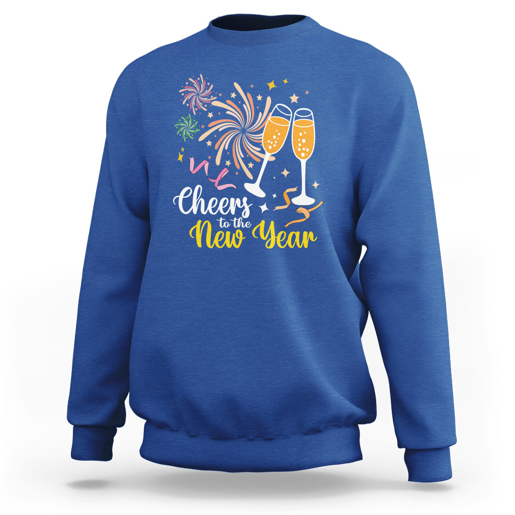 Cheers To A Happy New Year Eve Party Sweatshirt - Wonder Print Shop