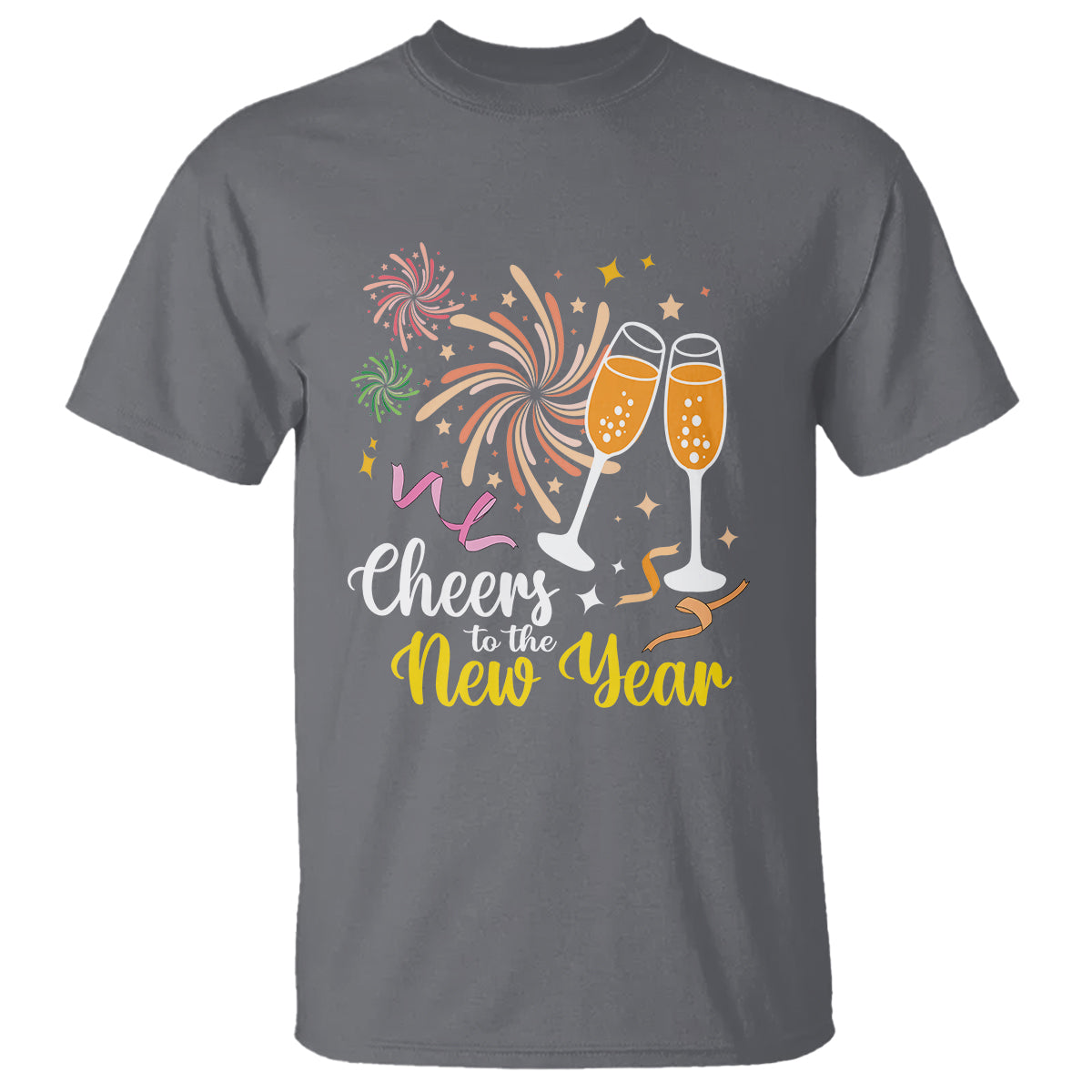 Cheers To A Happy New Year Eve Party T Shirt - Wonder Print Shop