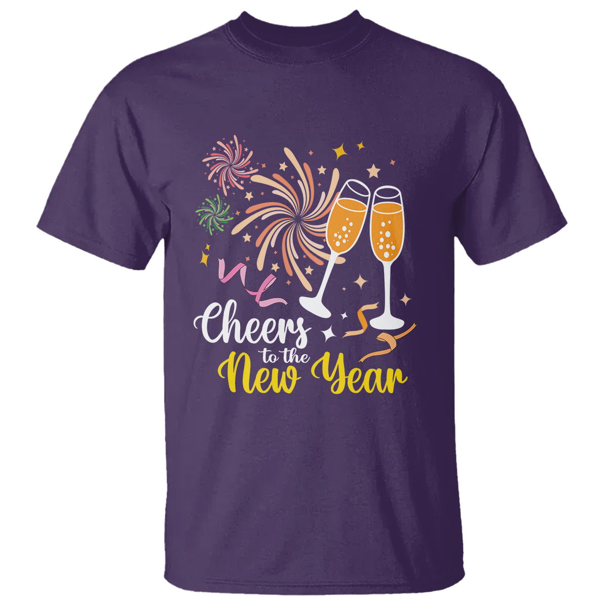 Cheers To A Happy New Year Eve Party T Shirt - Wonder Print Shop