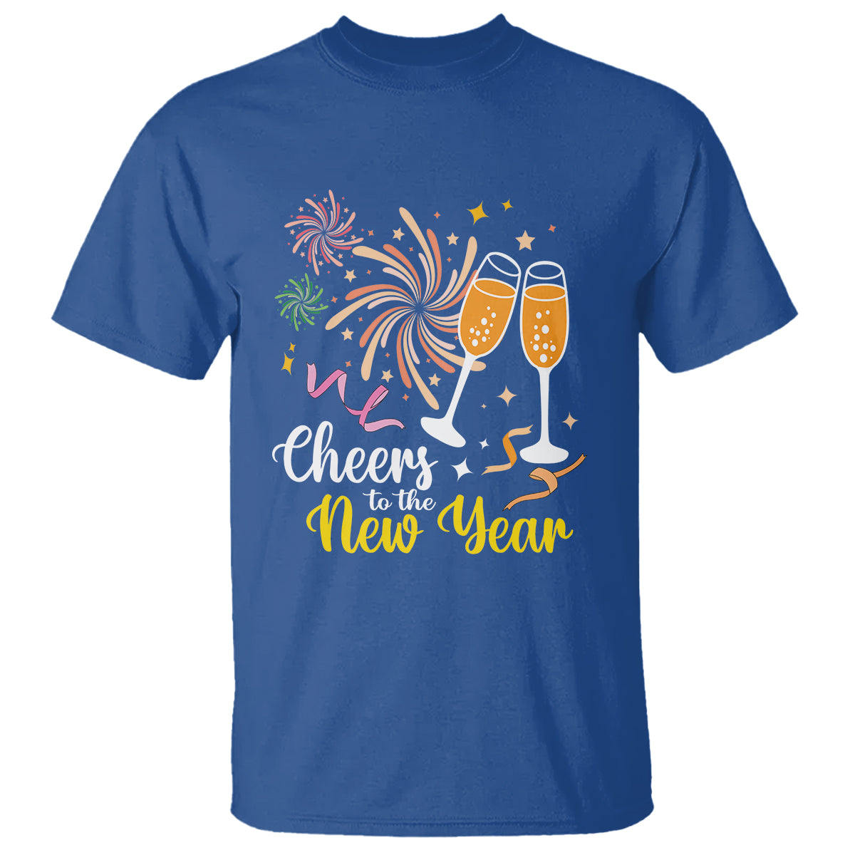 Cheers To A Happy New Year Eve Party T Shirt - Wonder Print Shop