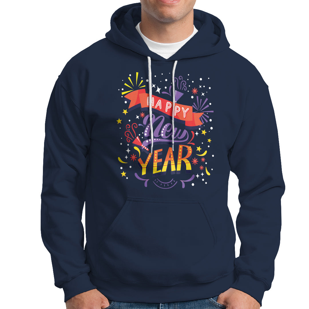 Happy New Year 2024 Firework Lucky Years Hoodie - Wonder Print Shop