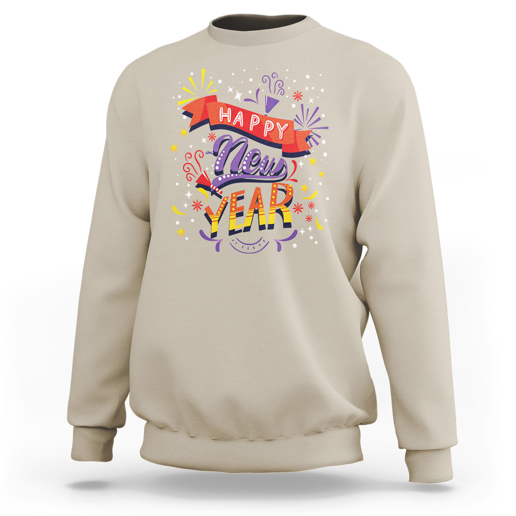 Happy New Year 2024 Firework Lucky Years Sweatshirt - Wonder Print Shop