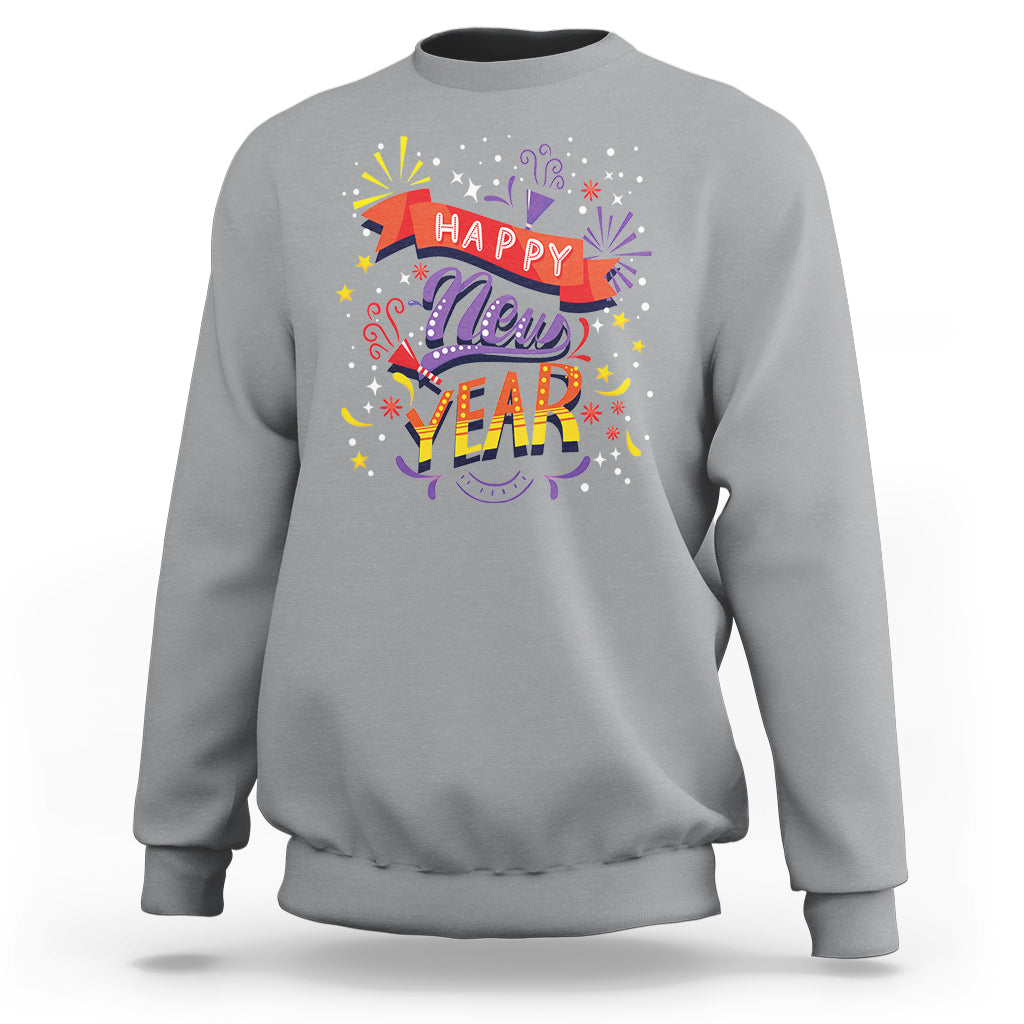 Happy New Year 2024 Firework Lucky Years Sweatshirt - Wonder Print Shop