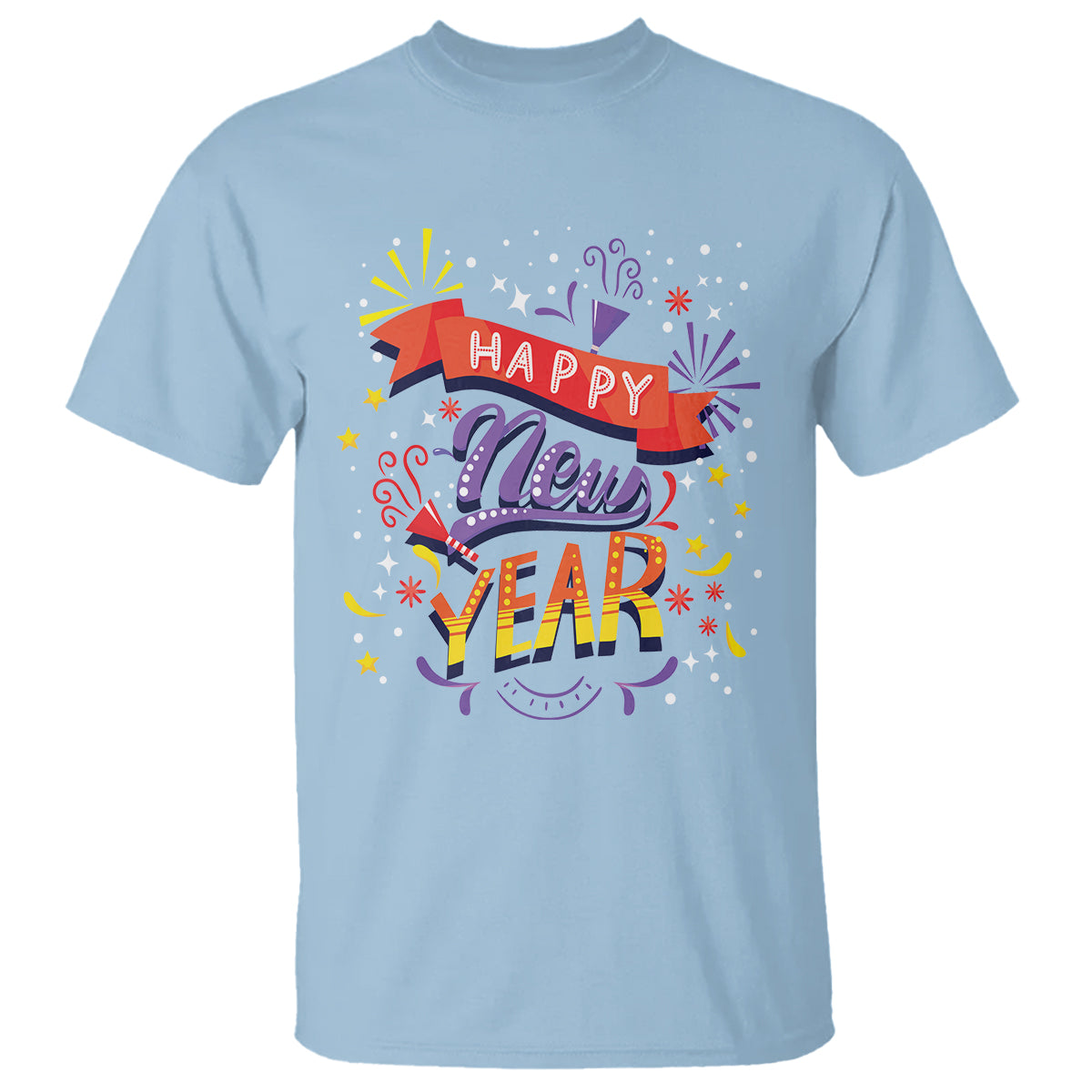 Happy New Year 2024 Firework Lucky Years T Shirt - Wonder Print Shop