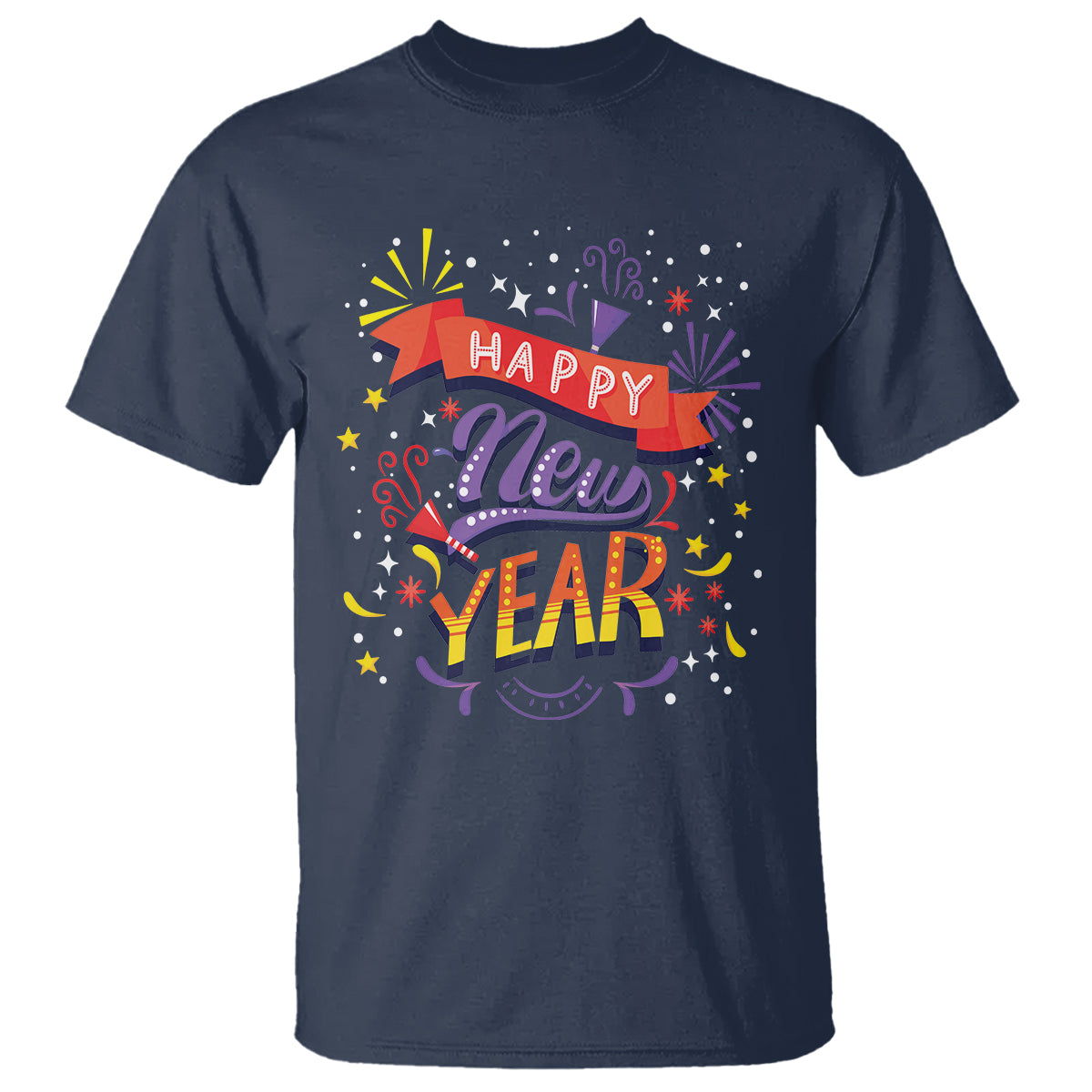Happy New Year 2024 Firework Lucky Years T Shirt - Wonder Print Shop