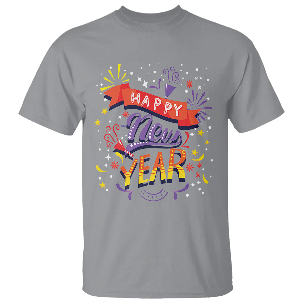 Happy New Year 2024 Firework Lucky Years T Shirt - Wonder Print Shop