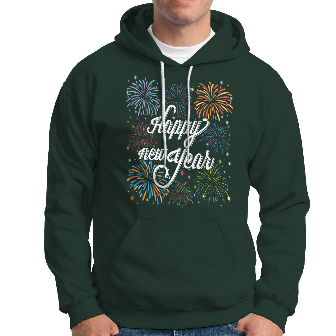 Happy New Year Colorful Firework Lucky Years Hoodie - Wonder Print Shop