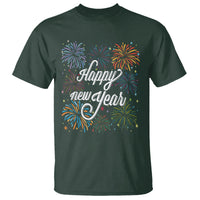 Happy New Year Colorful Firework Lucky Years T Shirt - Wonder Print Shop