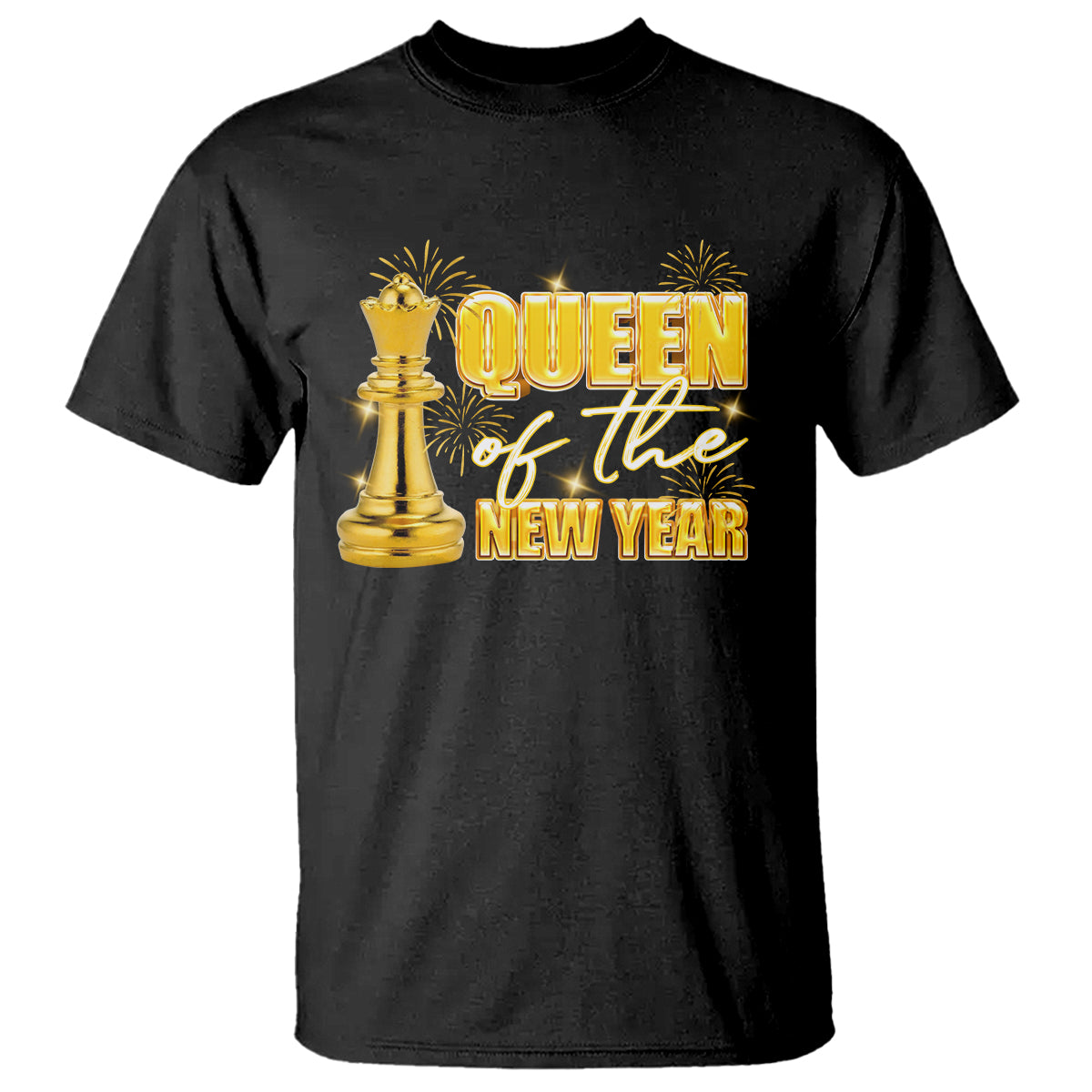 Queen Of The New Year Eve Happy Lucky Firework T Shirt - Wonder Print Shop
