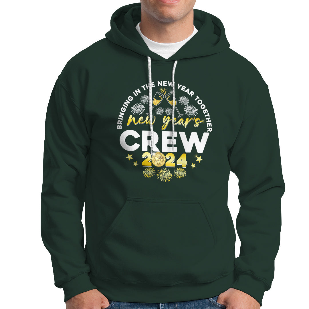 Happy 2024 New Year Crew Bringing Together Hoodie - Wonder Print Shop