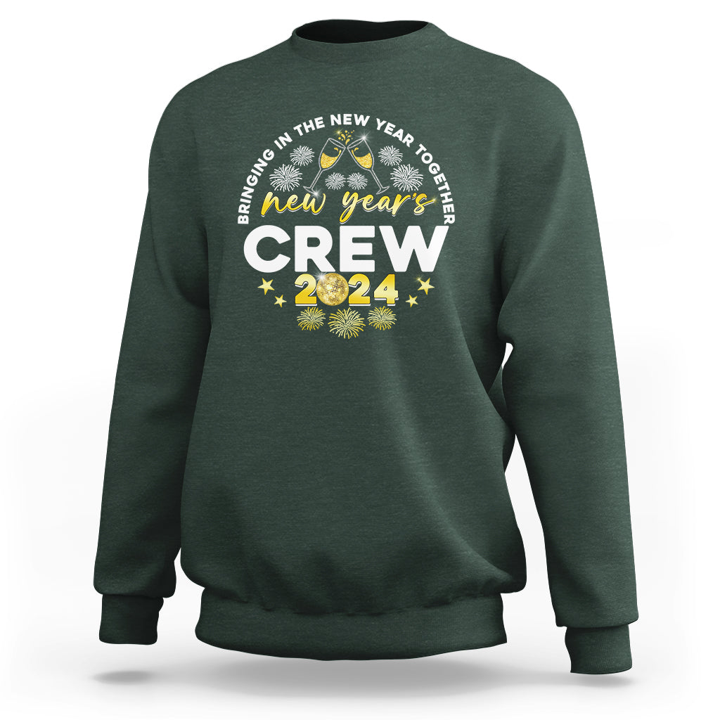 Happy 2024 New Year Crew Bringing Together Sweatshirt - Wonder Print Shop