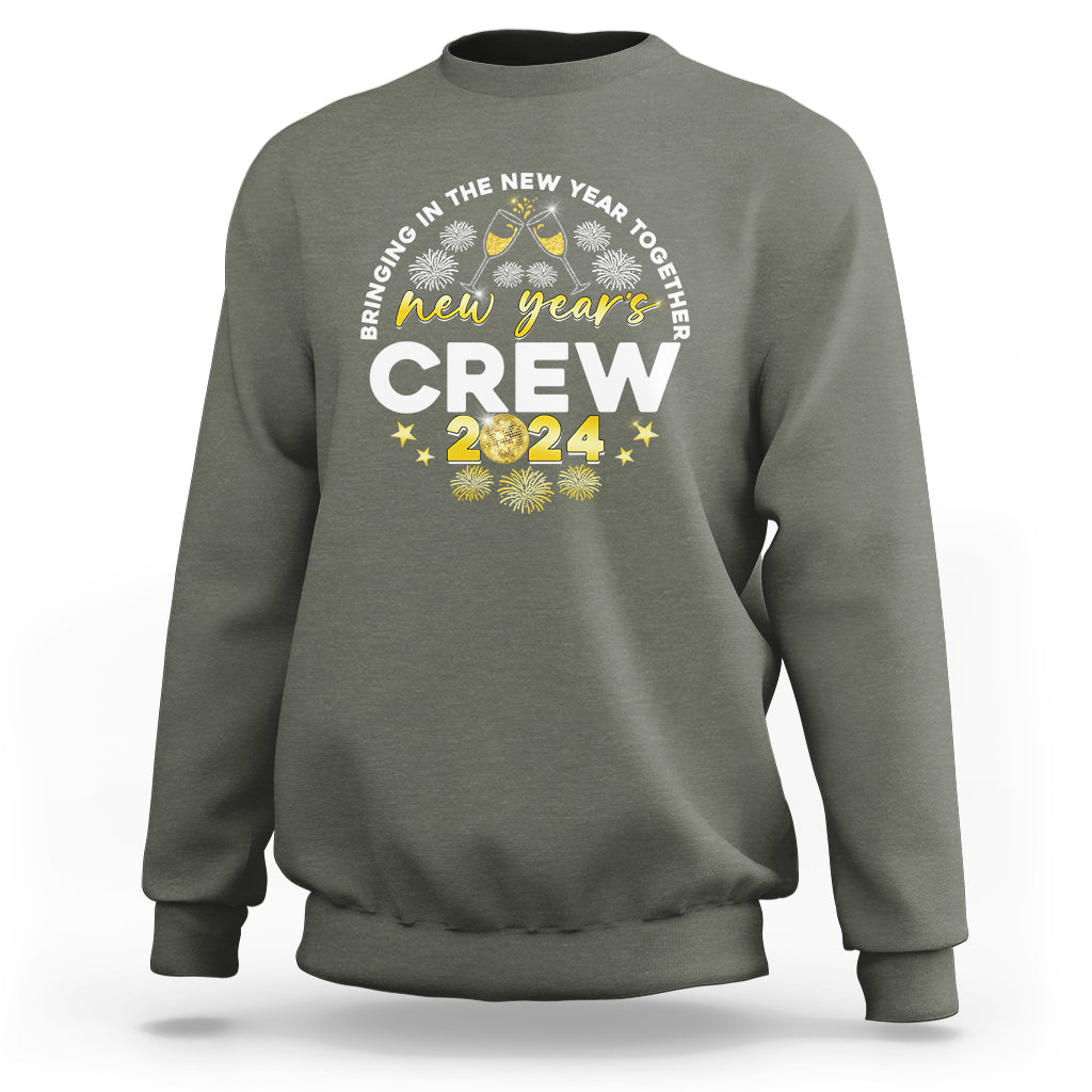 Happy 2024 New Year Crew Bringing Together Sweatshirt - Wonder Print Shop
