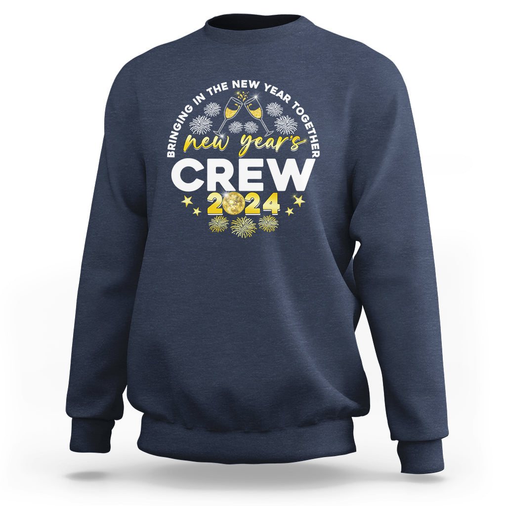 Happy 2024 New Year Crew Bringing Together Sweatshirt - Wonder Print Shop