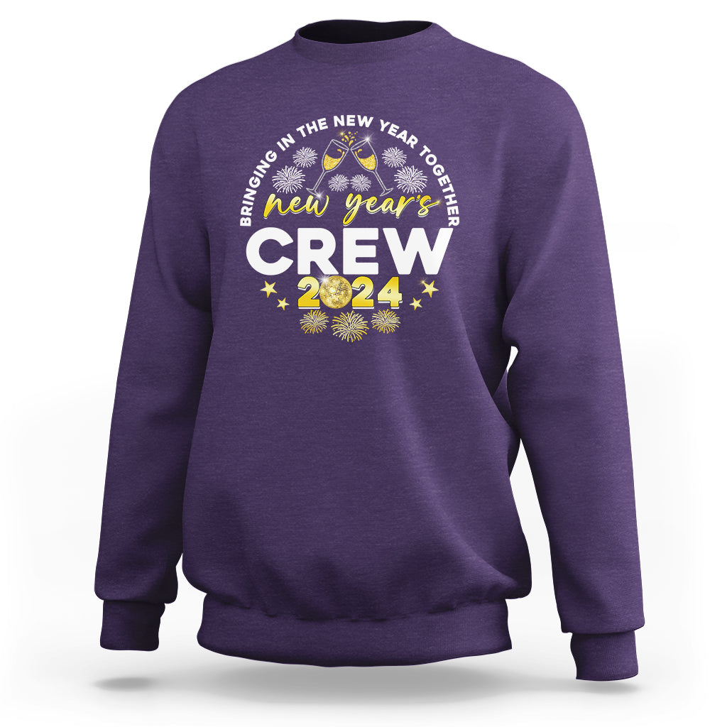 Happy 2024 New Year Crew Bringing Together Sweatshirt - Wonder Print Shop