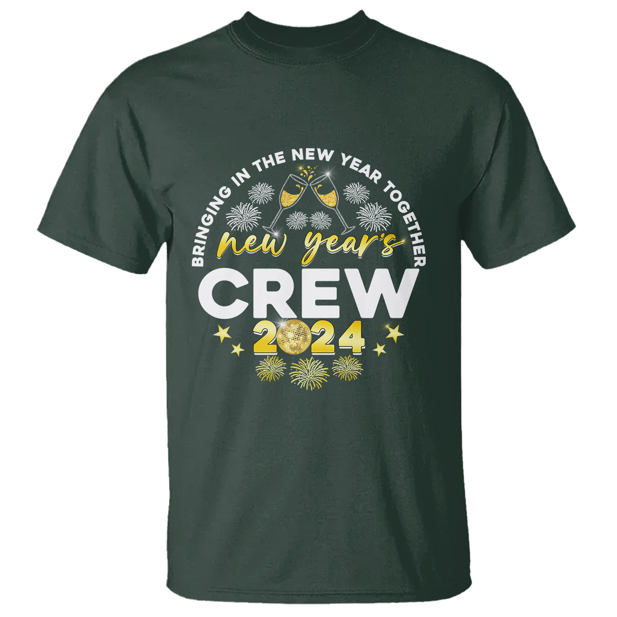 Happy 2024 New Year Crew Bringing Together T Shirt - Wonder Print Shop