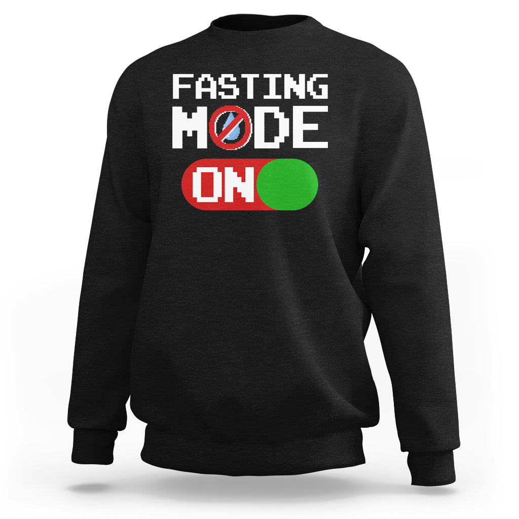 Ramadan Sweatshirt Fasting Mode On Weight Loss No Water - Wonder Print Shop