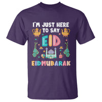 Ramadan T Shirt I'm Just Here To Say EID Mubarak Iftar Islamic Muslim - Wonder Print Shop