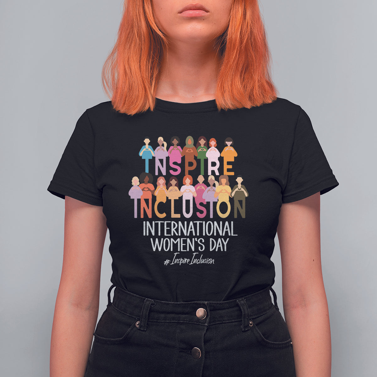 International Women's Day T Shirt For Women Happy IWD 8 March Inspire Inclusion 2024 - Wonder Print Shop