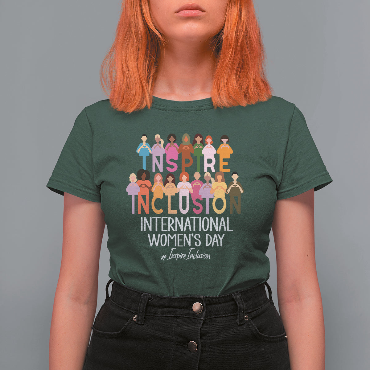 International Women's Day T Shirt For Women Happy IWD 8 March Inspire Inclusion 2024 - Wonder Print Shop