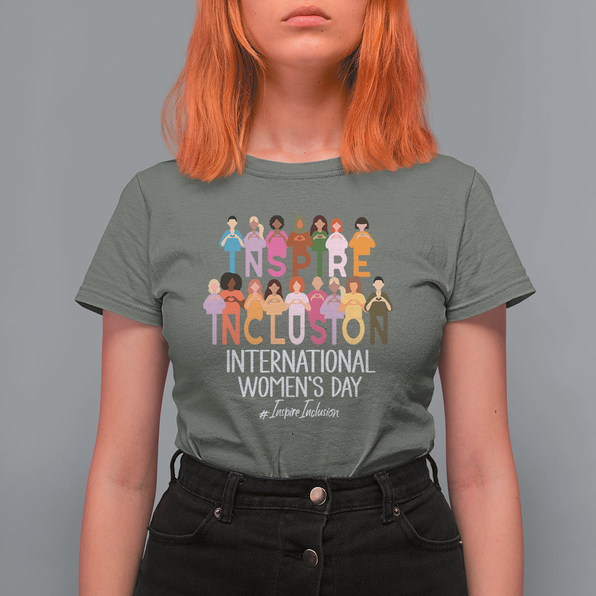 International Women's Day T Shirt For Women Happy IWD 8 March Inspire Inclusion 2024 - Wonder Print Shop