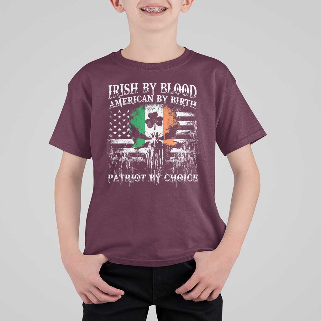 Irish American T Shirt For Kid Irish By Blood American By Birth Patriot By Choice