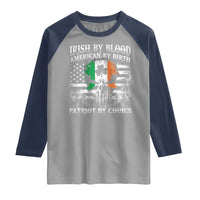 Irish American Raglan Shirt Irish By Blood American By Birth Patriot By Choice