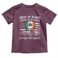 Irish American Toddler T Shirt Irish By Blood American By Birth Patriot By Choice