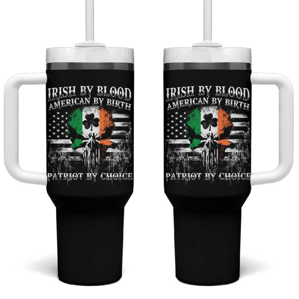Irish American Tumbler With Handle Irish By Blood American By Birth Patriot By Choice