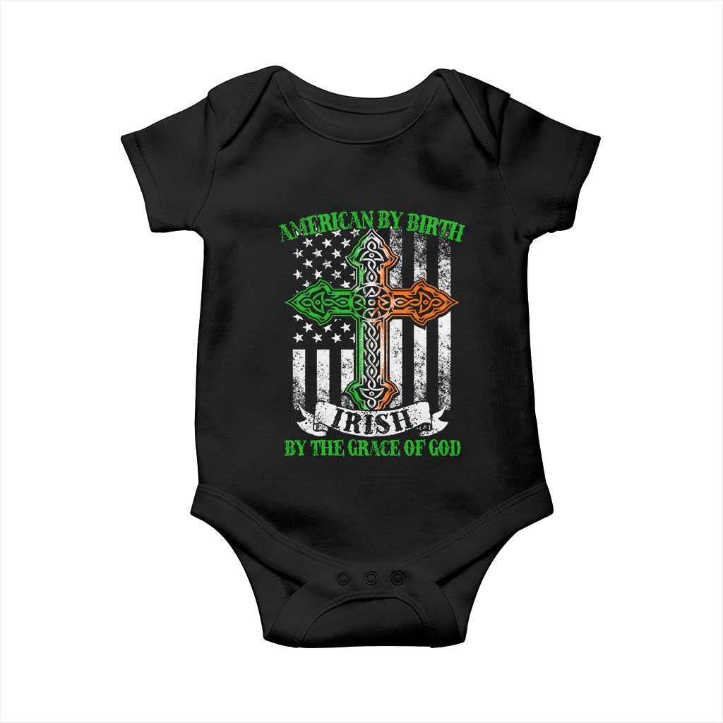 American By Birth Irish By The Grace Of God Baby Onesie