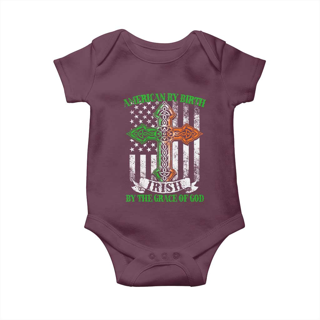 American By Birth Irish By The Grace Of God Baby Onesie